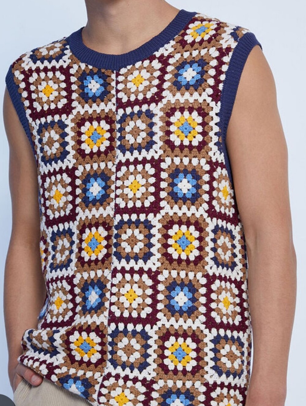 Pacsun Blue Penn Crochet Tank Top....Size XL